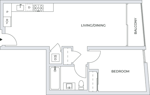 1 Bedroom Floor Plan